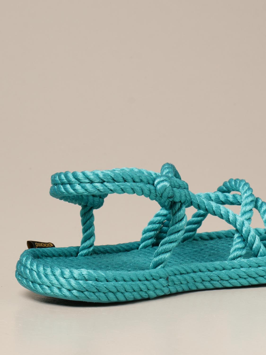 turquoise flat sandals