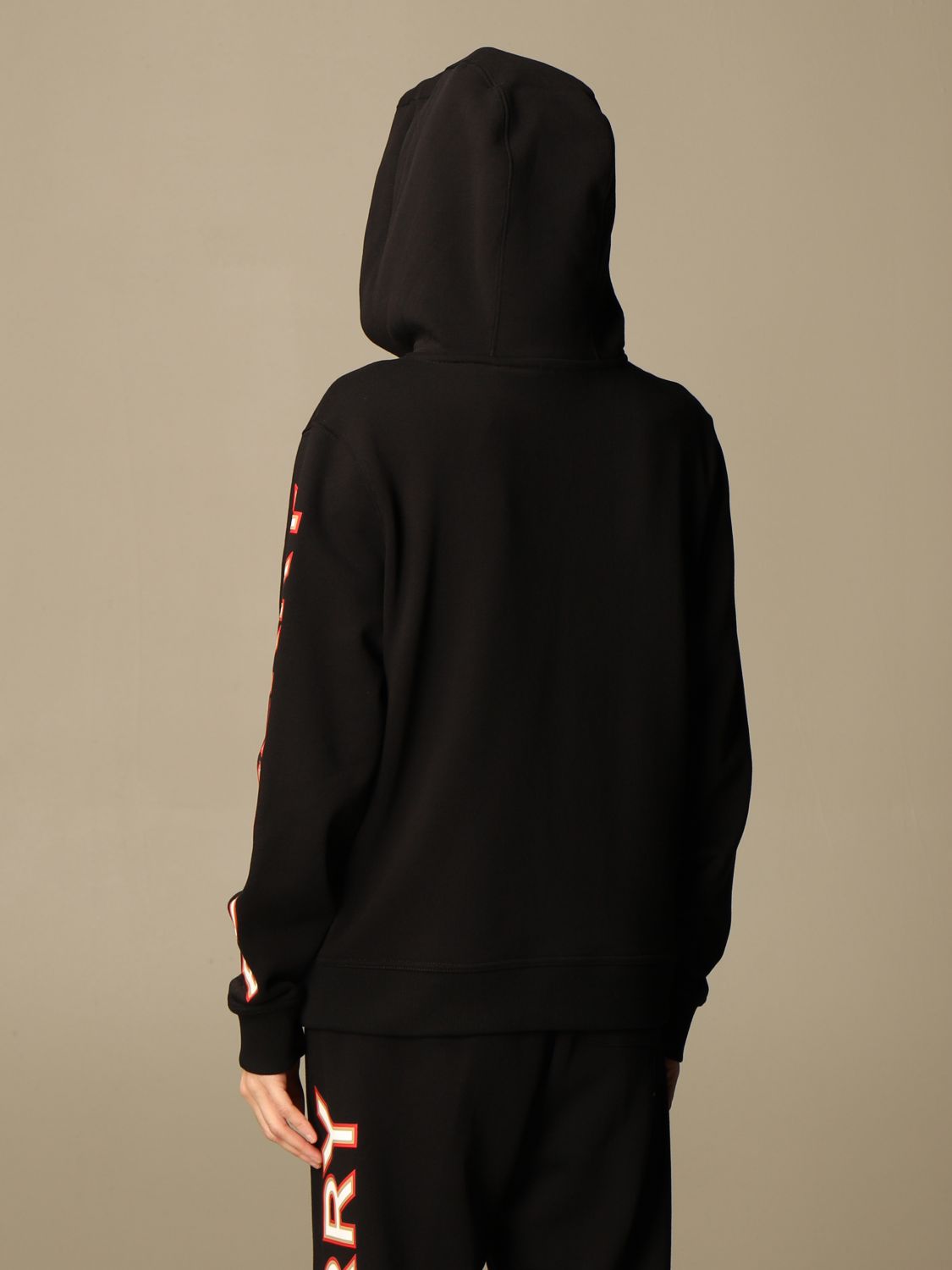 BURBERRY: Rylee cotton sweatshirt with logo print - Black | Sweatshirt ...