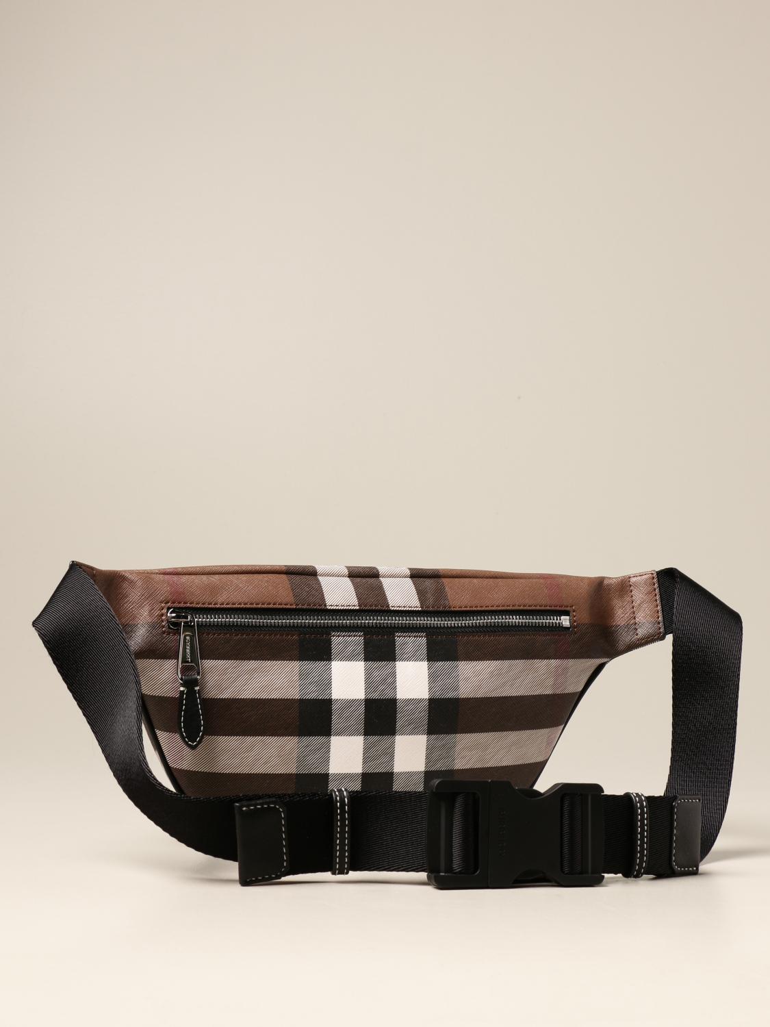 BURBERRY belt bag in check pattern Ecanvas Belt Bag Burberry Men