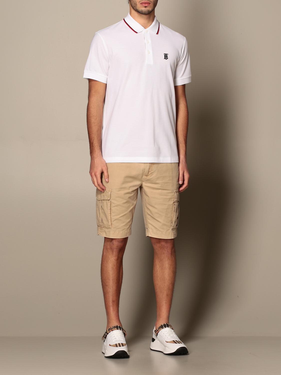 burberry shirt white polo