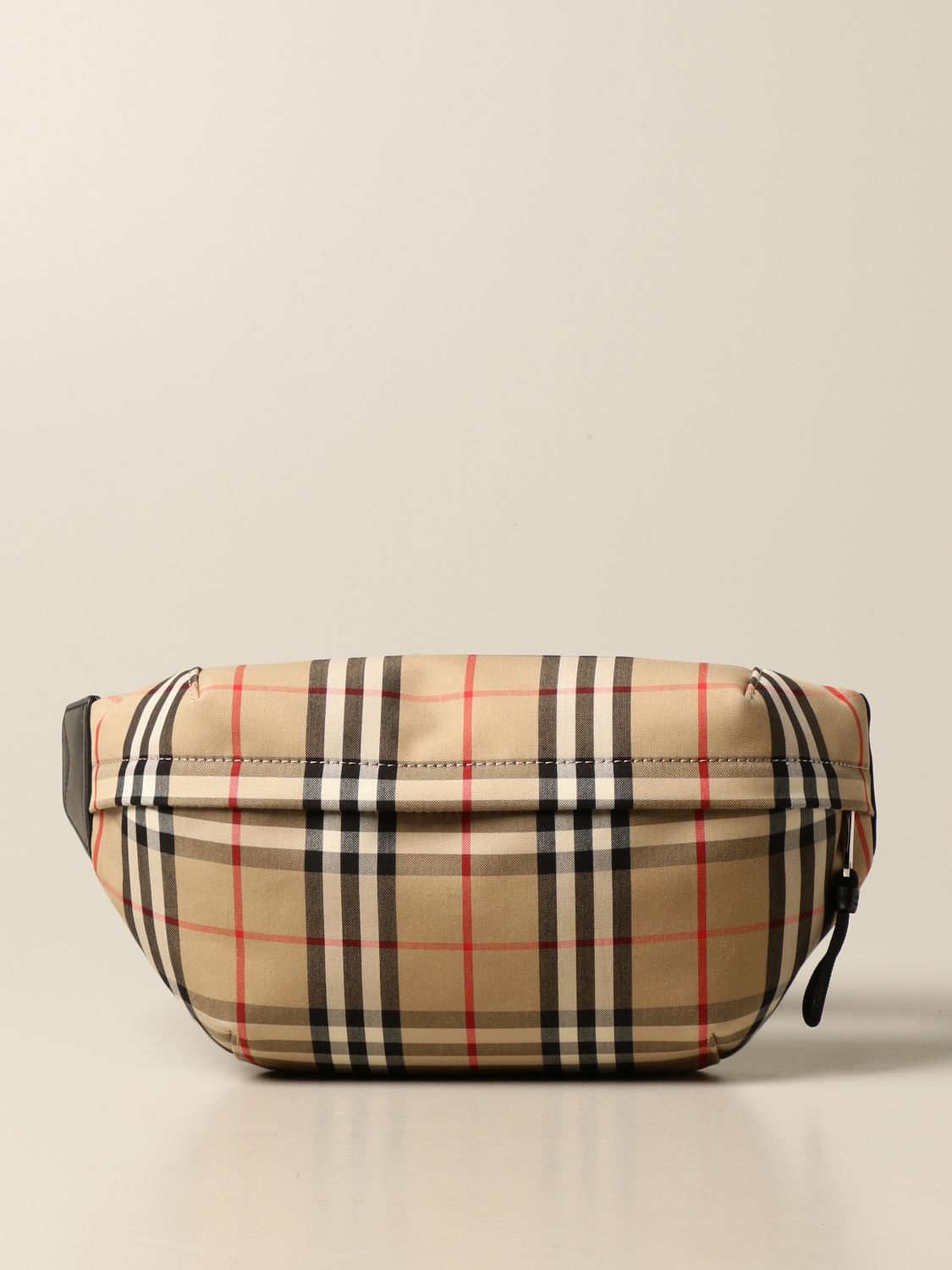 BURBERRY: Bum belt bag in check print canvas - Beige | Burberry belt bag  8010430 online on 