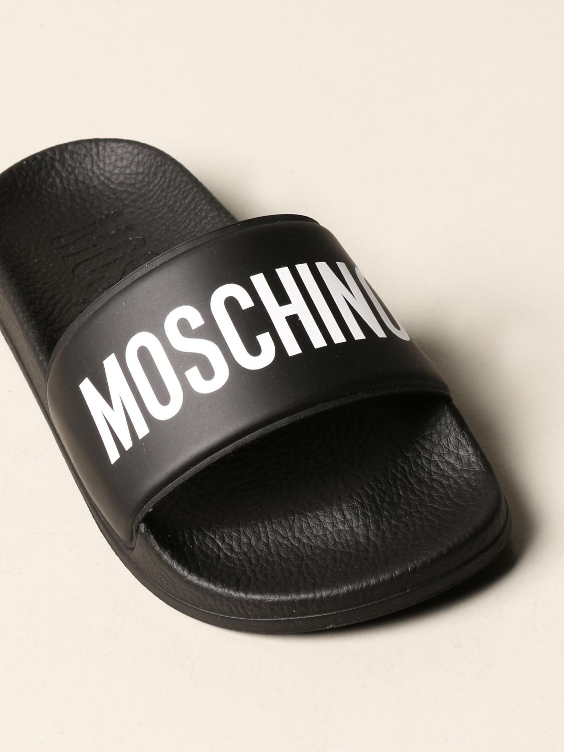 MOSCHINO BABY sandal in rubber with print Shoes Moschino Baby Kids Black Shoes Moschino