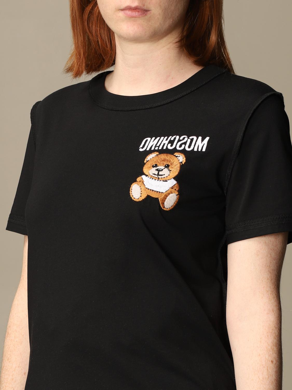 MOSCHINO COUTURE Tshirt with small teddy logo TShirt Moschino