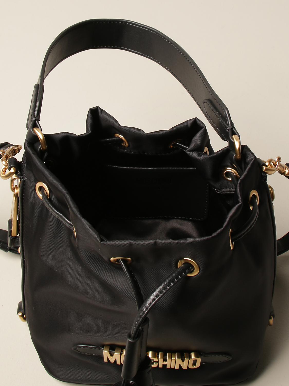 MOSCHINO COUTURE Small nylon bucket Black Moschino Couture