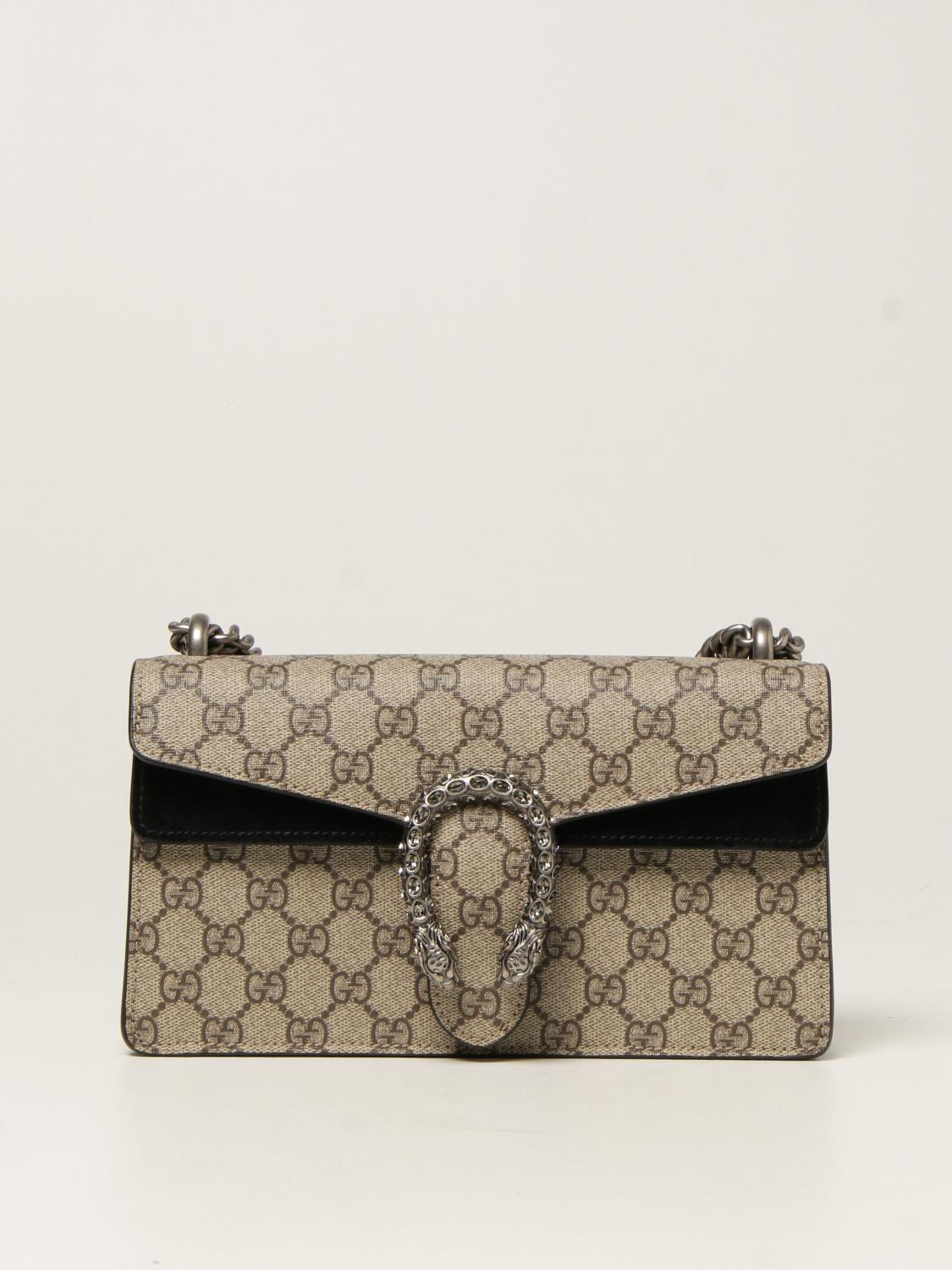 Gucci Dionysus Small Supreme Grey Canvas Shoulder Bag