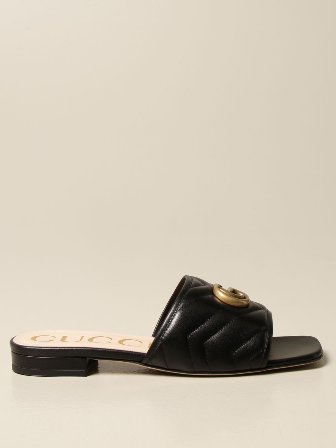 gucci flat sandals on sale