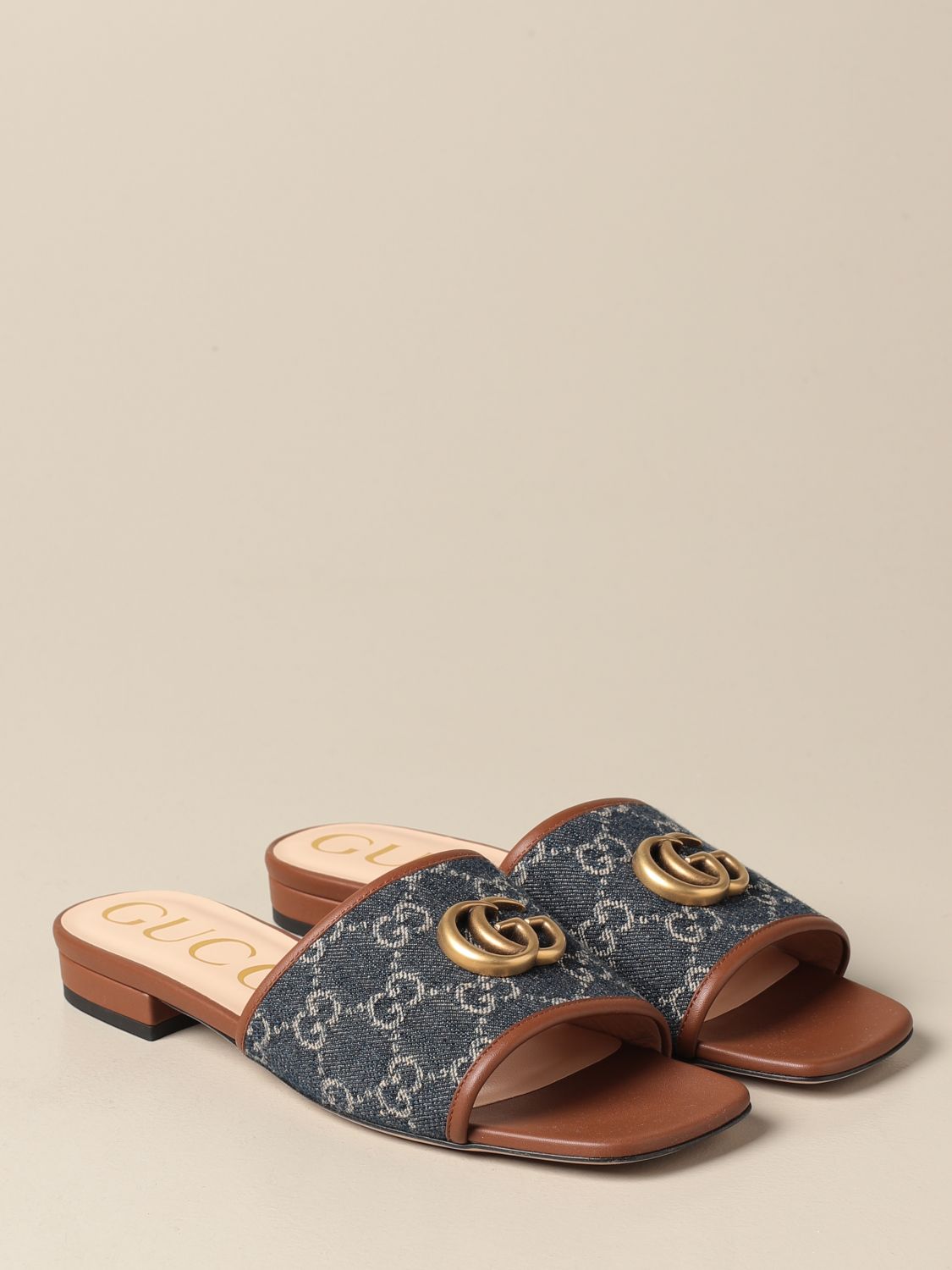 blue gucci sandals
