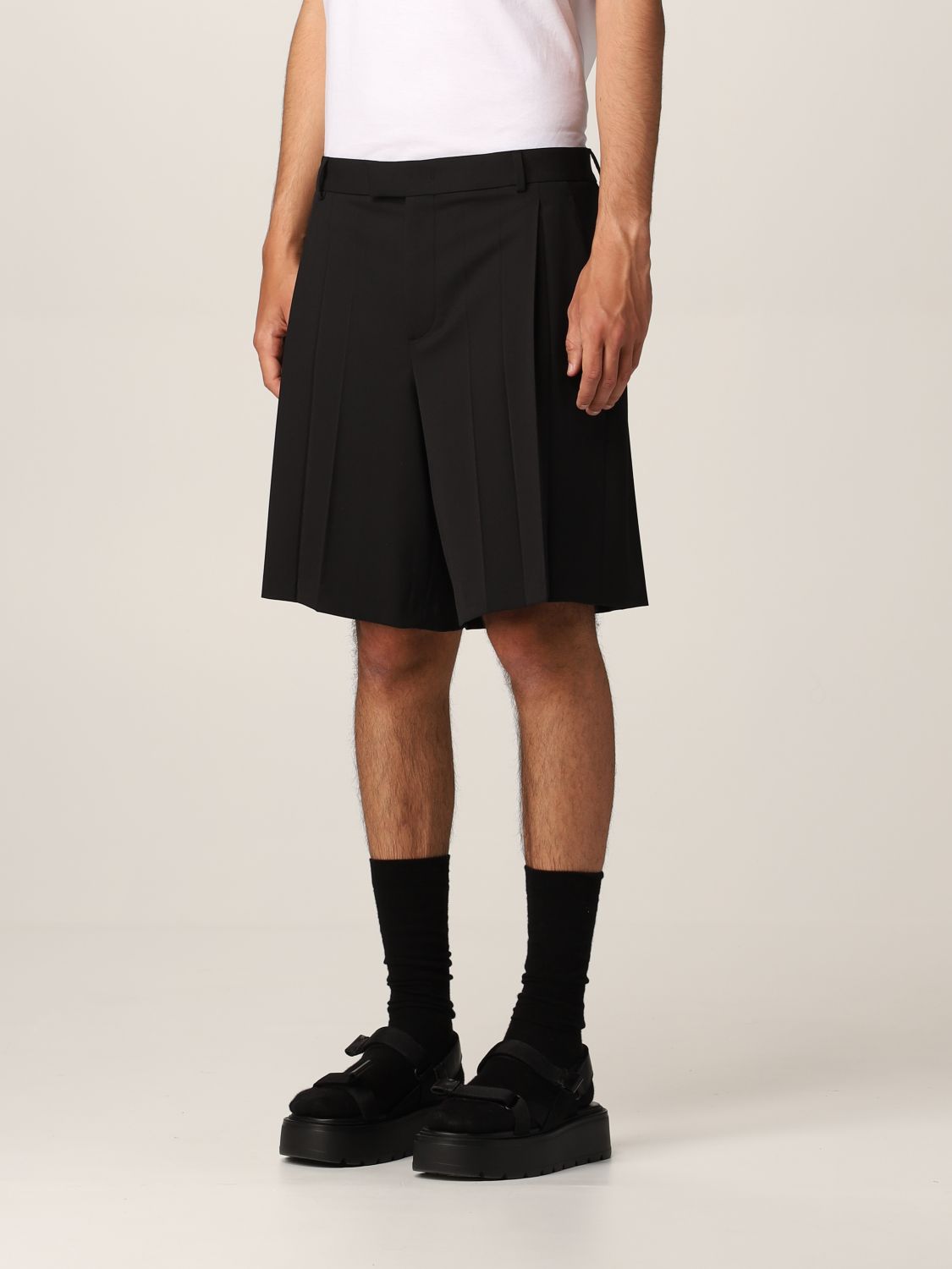 Short Valentino: Valentino pleated bermuda shorts black 4
