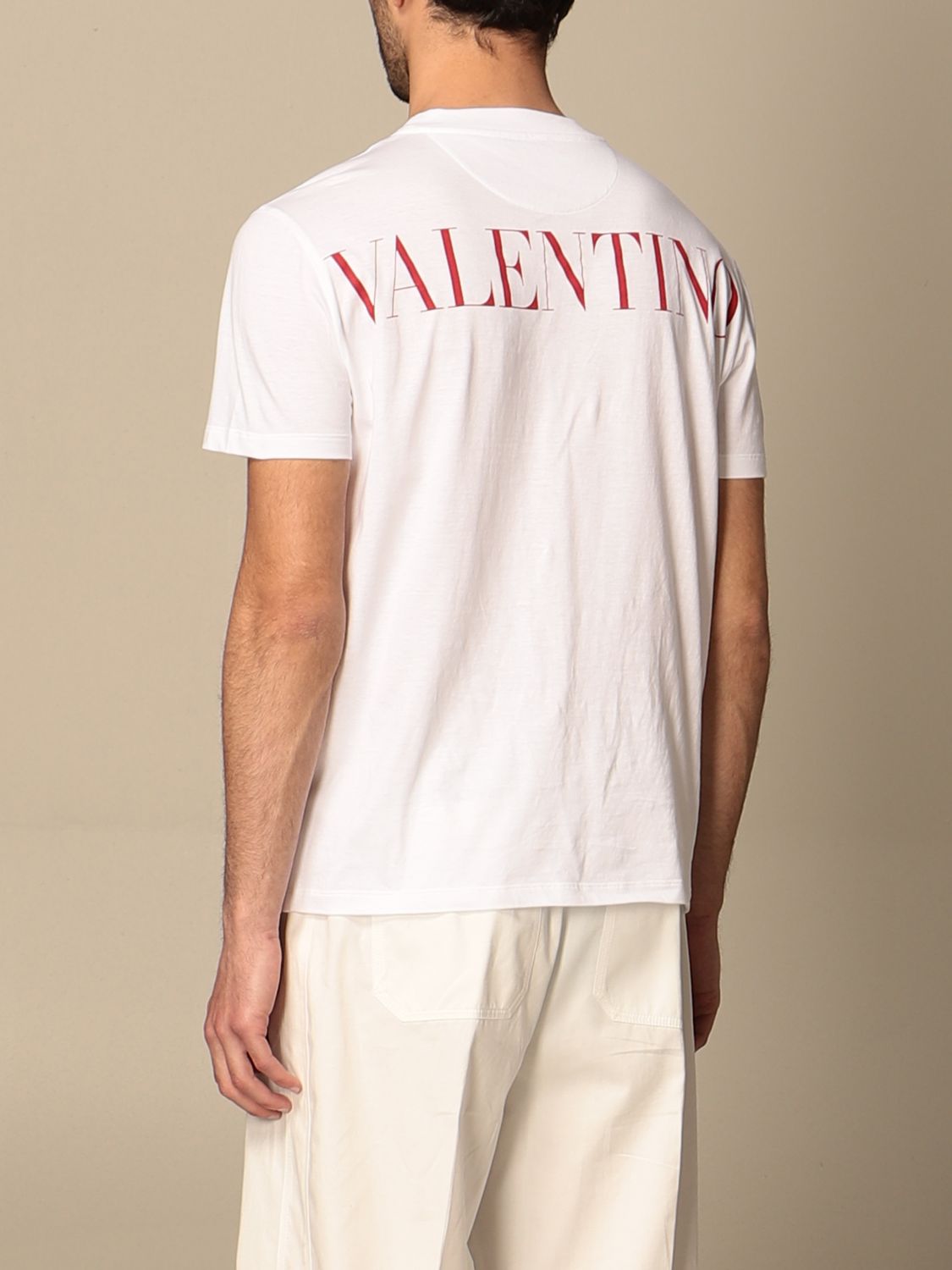 Valentino cotton T-shirt with macramé pocket