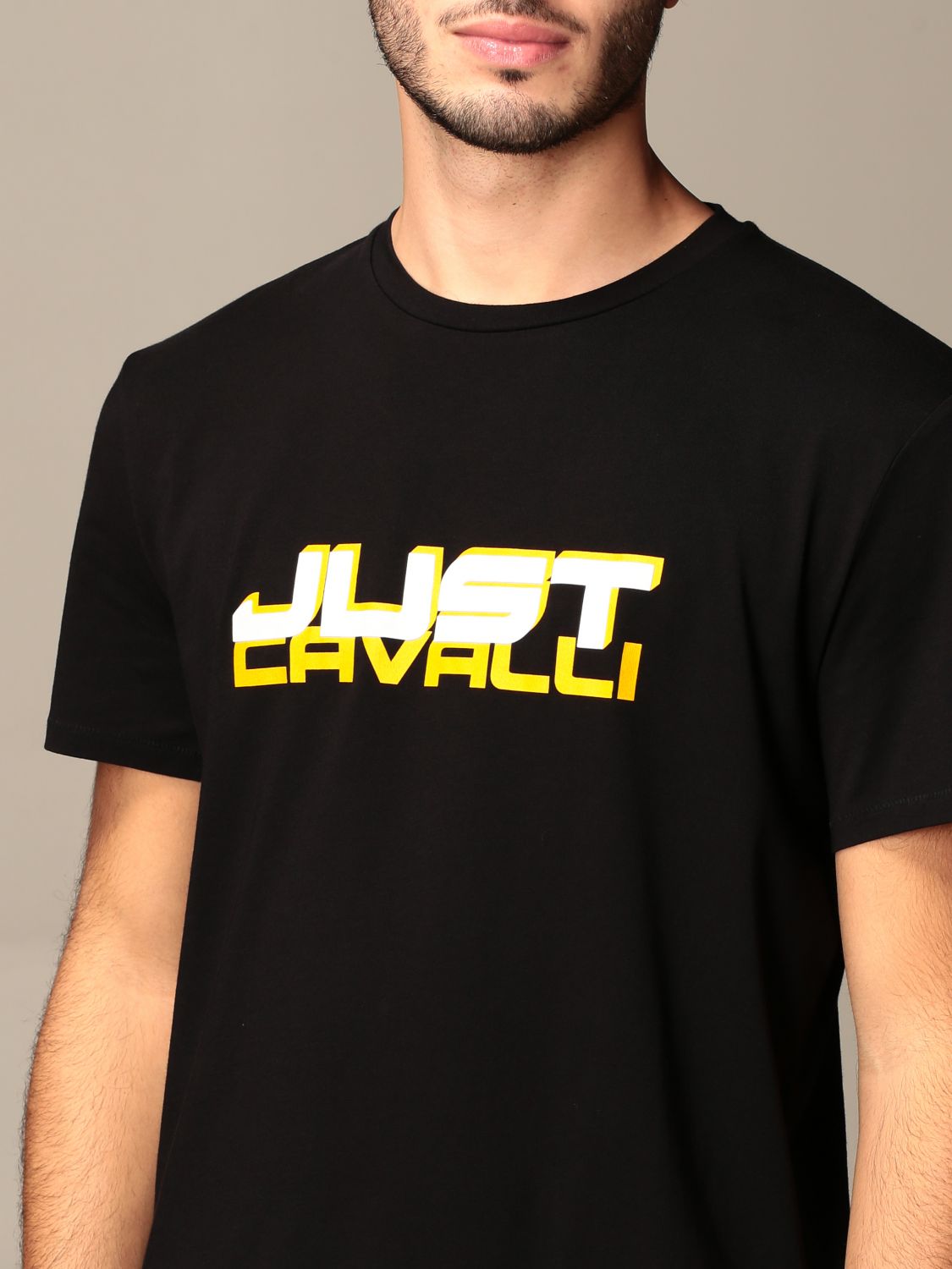 Just Cavalli Outlet: T-shirt with logo - Black | Just Cavalli t-shirt ...