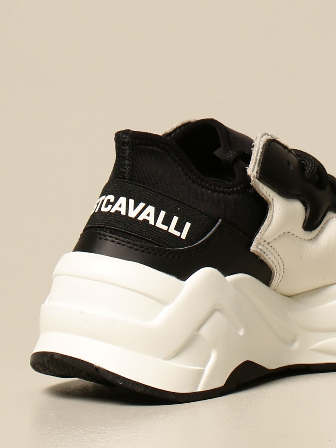 Just Outlet: P1thon sneakers in neoprene | Sneakers Just Cavalli Women White | Sneakers Just Cavalli S09WS0095 P3446