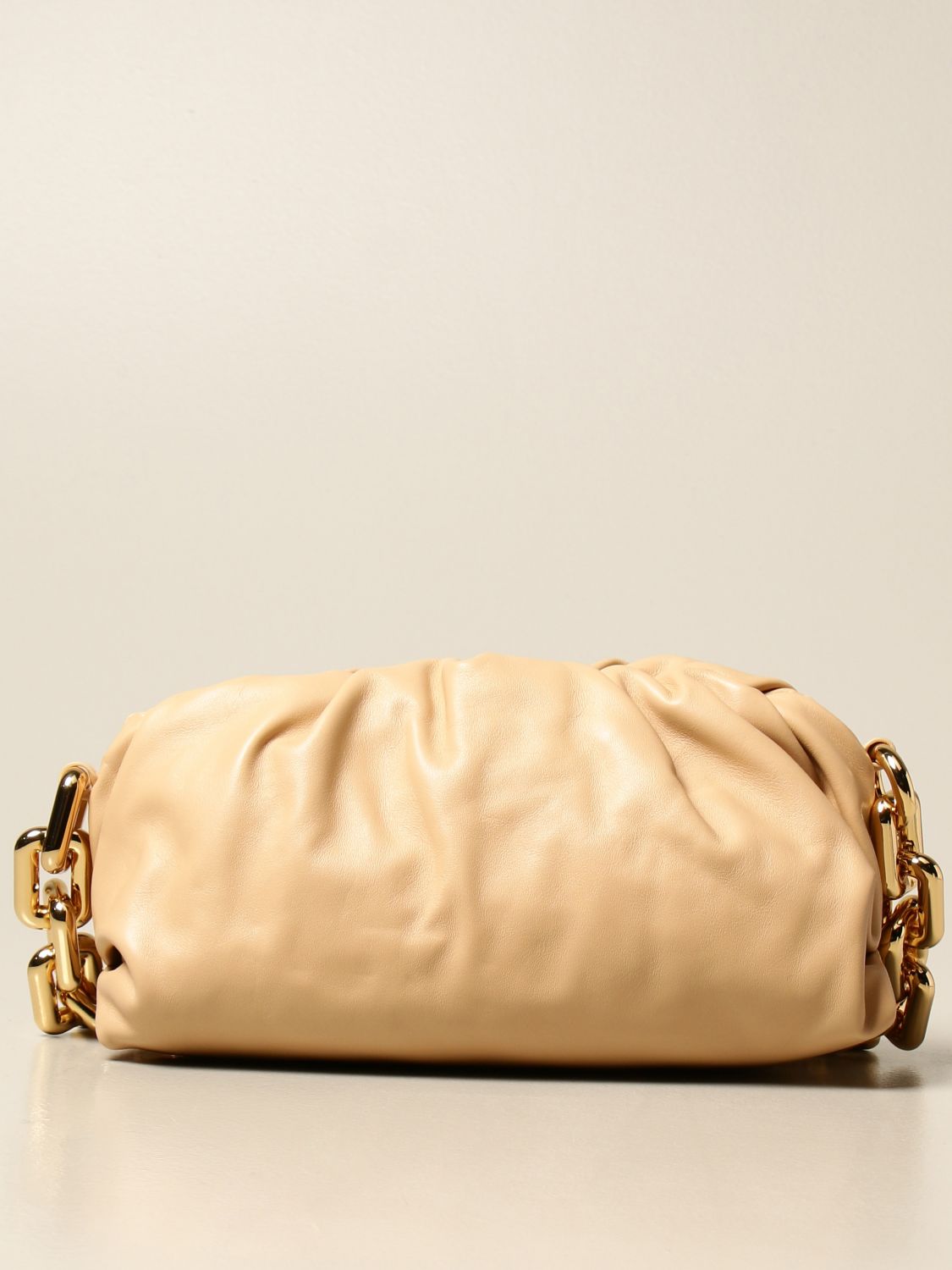 BOTTEGA VENETA: The chain pouch bag in nappa leather - Blush Pink