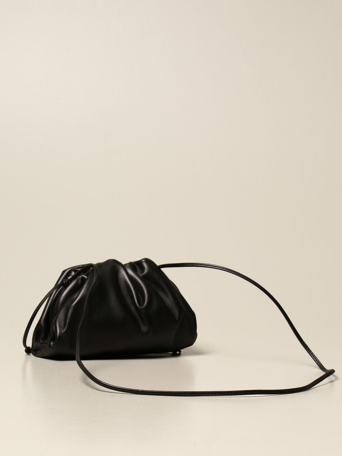 Bottega Veneta Black Nappa Leather Mini Pouch Clutch Bag - Yoogi's