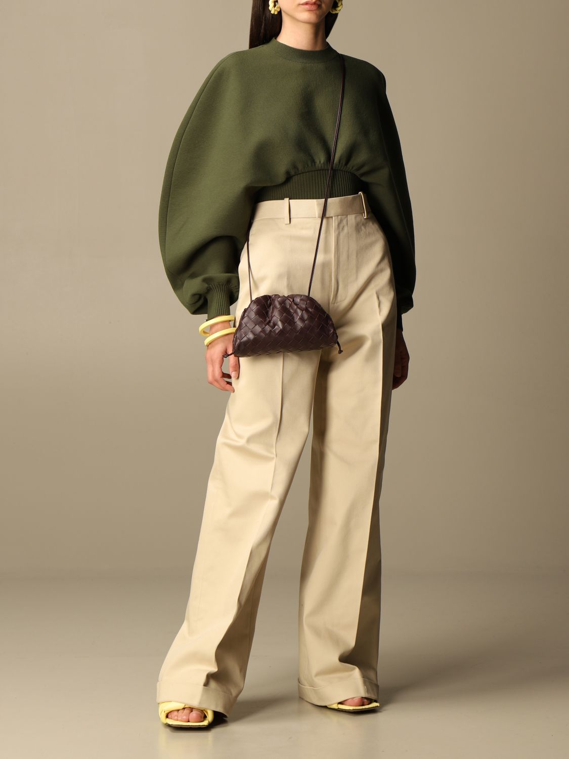 Bottega Veneta Mini pouch Beige Leather ref.894964 - Joli Closet