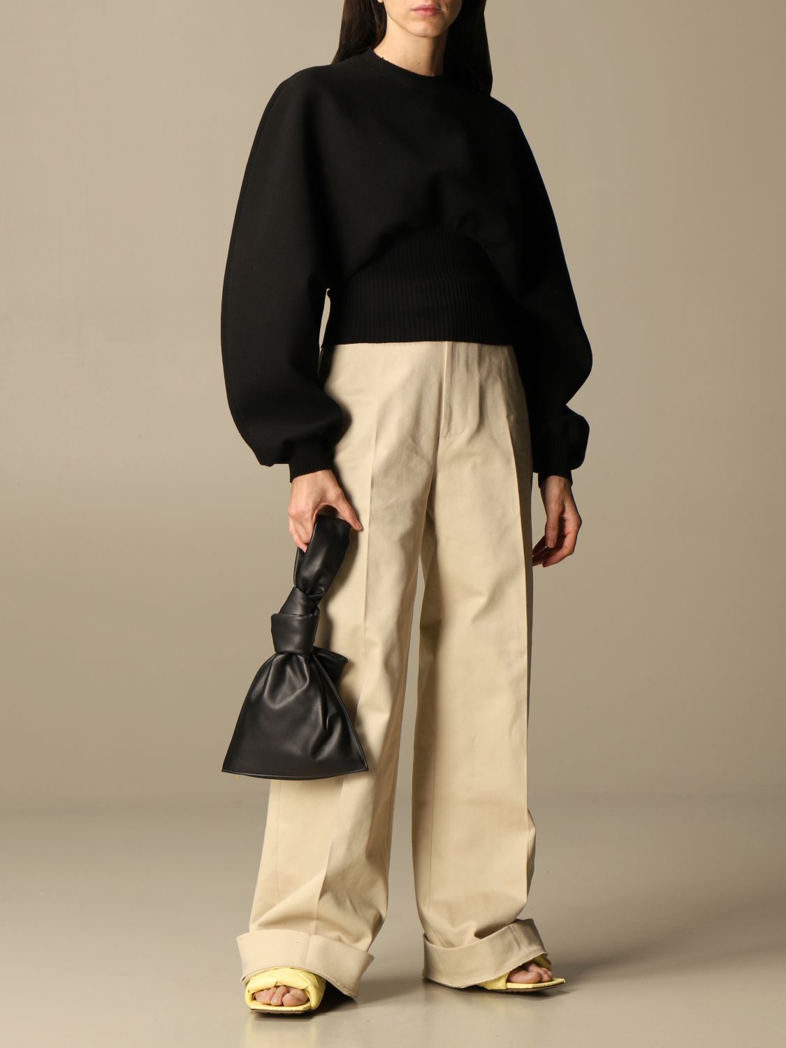 BOTTEGA VENETA: The Twist mini bag in nappa leather - Black