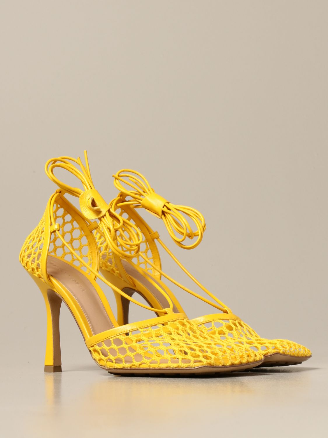 Femme Chaussures Chaussures à talons Sandales compensées Flex Caoutchouc Bottega Veneta en coloris Jaune 