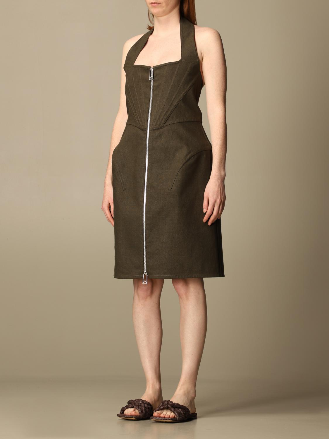 BOTTEGA Salon 01 dress by with zip Olive Bottega