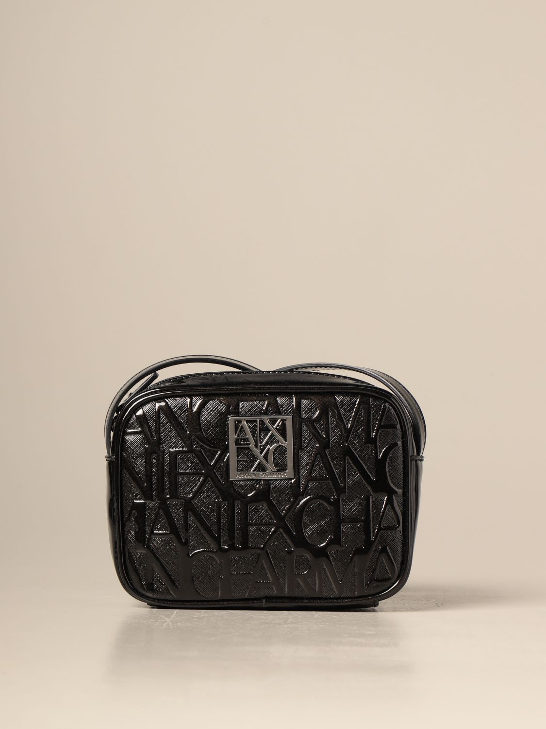 Armani Exchange Women's Small Embossed All Over Logo Shopper Bag