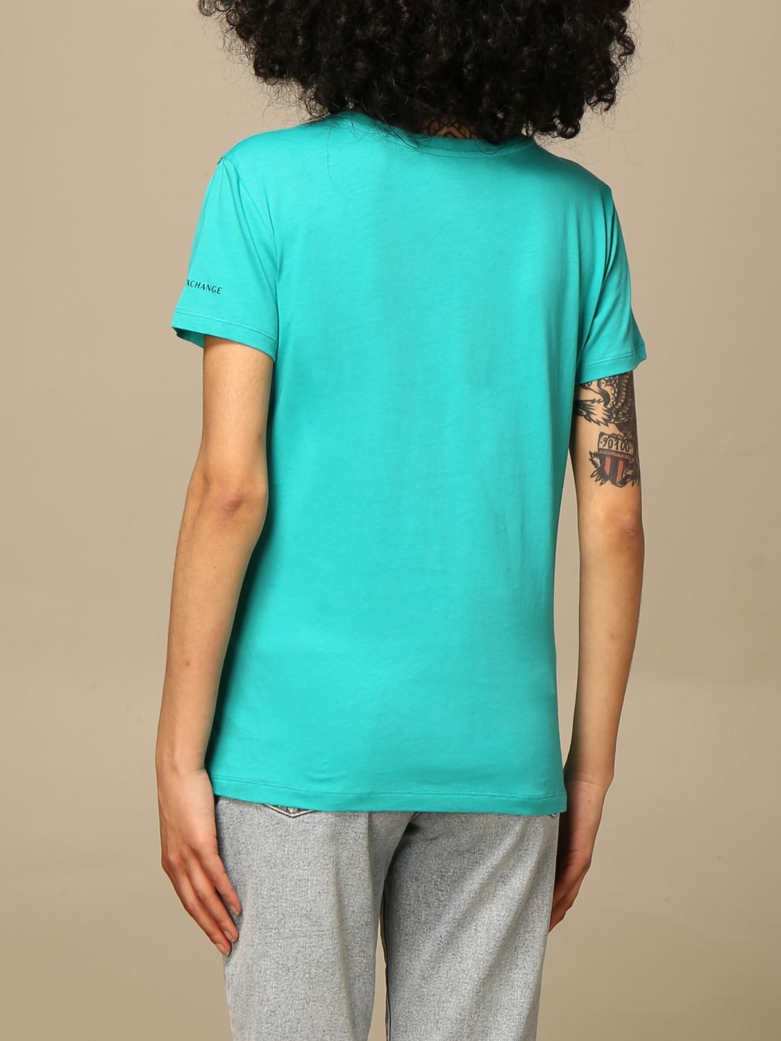 ARMANI EXCHANGE tshirt for women Green Armani Exchange tshirt