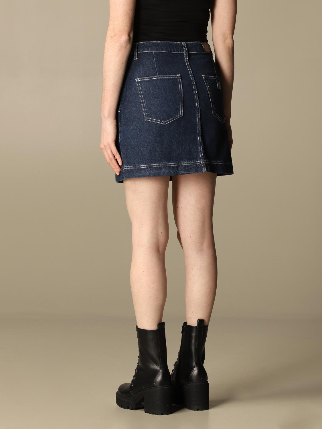 ARMANI EXCHANGE: Gonna di jeans in denim - Denim | Gonna Armani Exchange  3KYN23 Y1ZEZ GIGLIO.COM