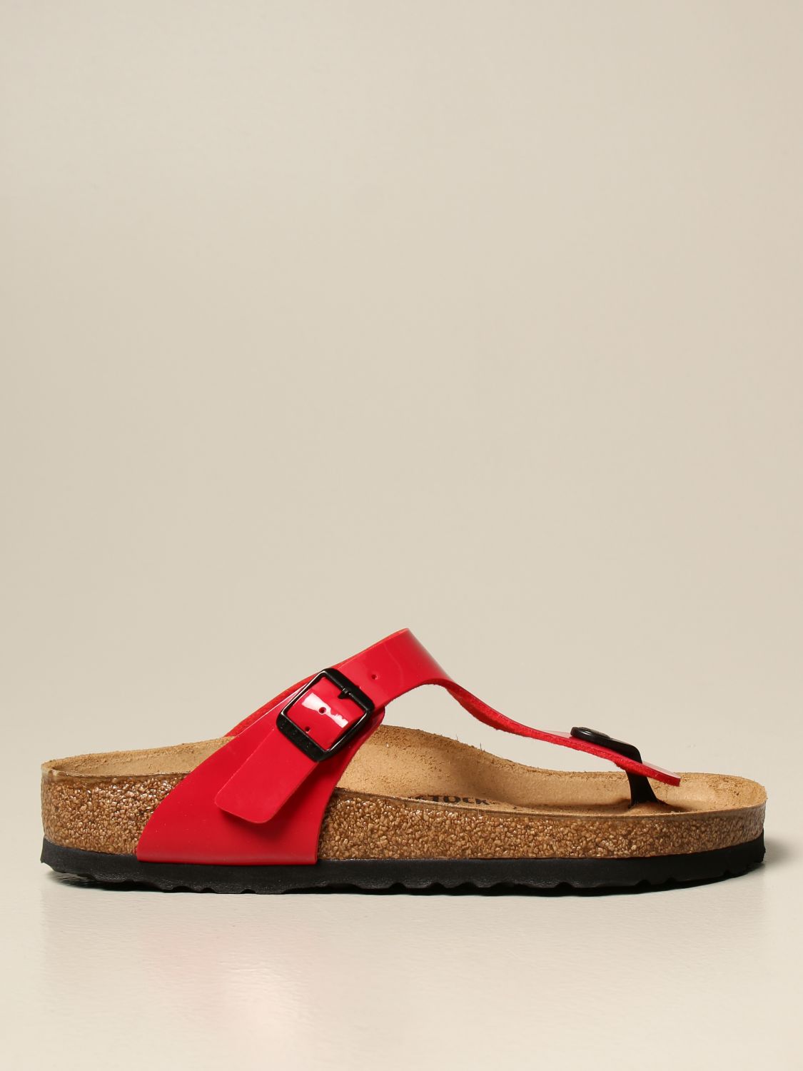 red gizeh birkenstock sandals
