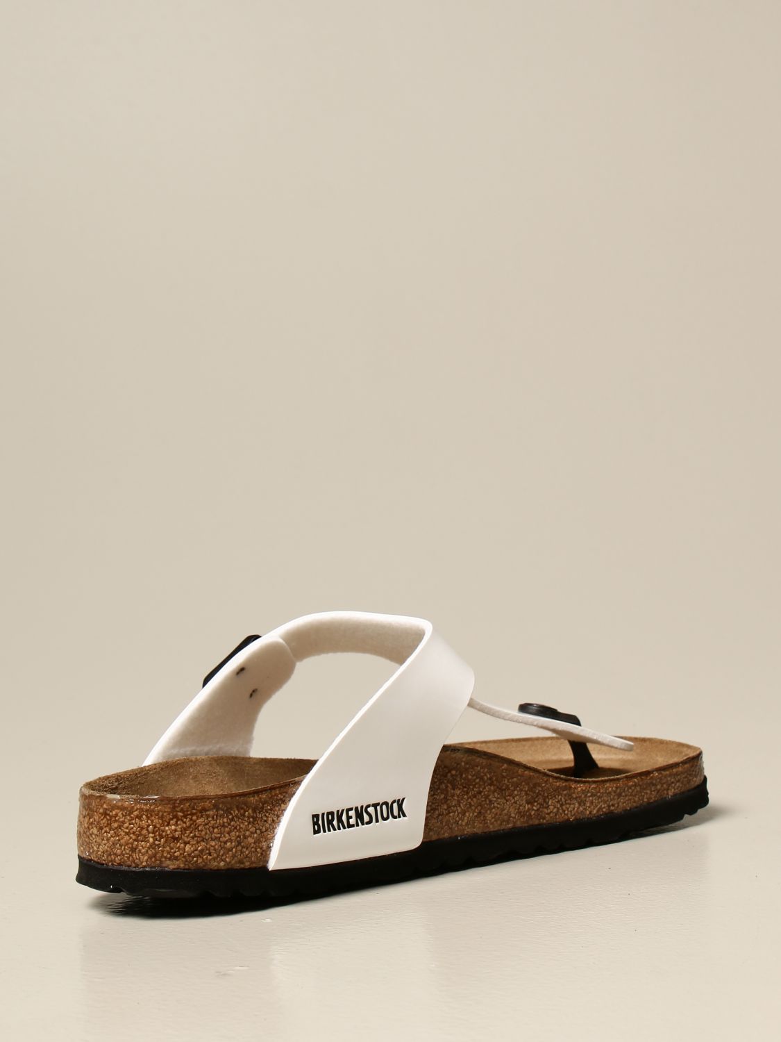 white gizeh birkenstock sandals