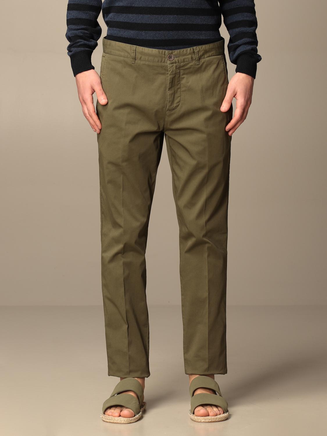 Brooksfield Outlet: Pantalone in gabardine stretch - Militare | Pantalone  Brooksfield 205A C197 GIGLIO.COM