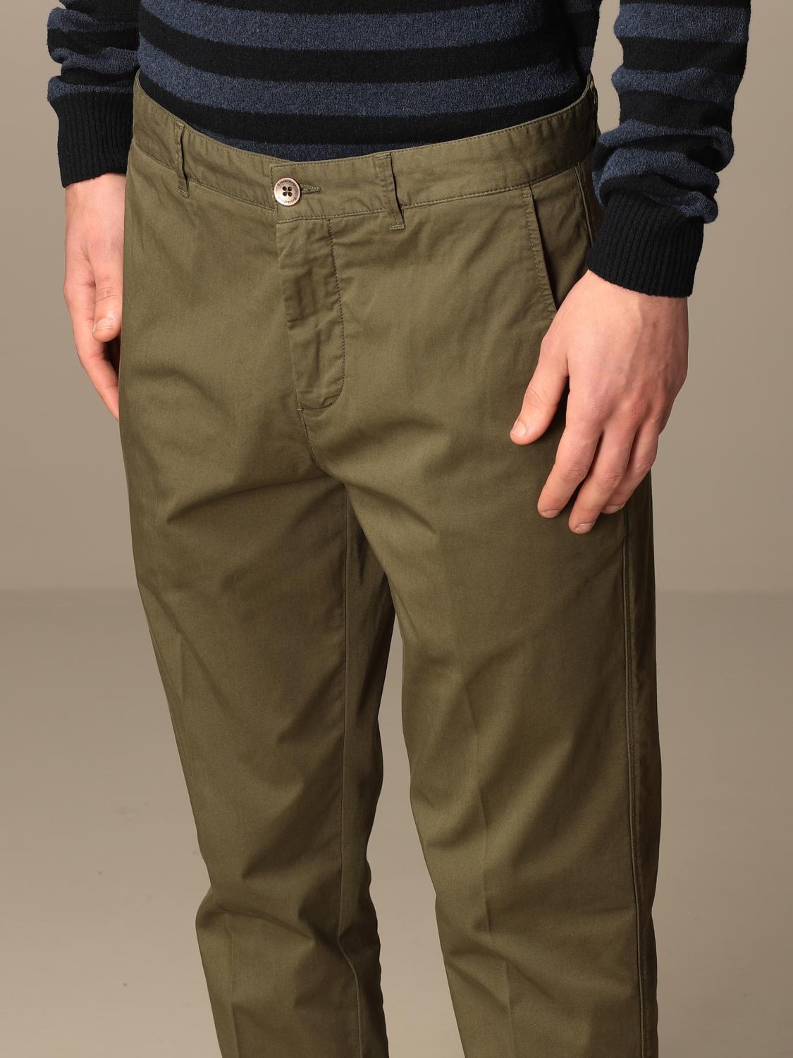 Brooksfield Outlet: Pantalone in gabardine stretch - Militare | Pantalone  Brooksfield 205A C197 GIGLIO.COM