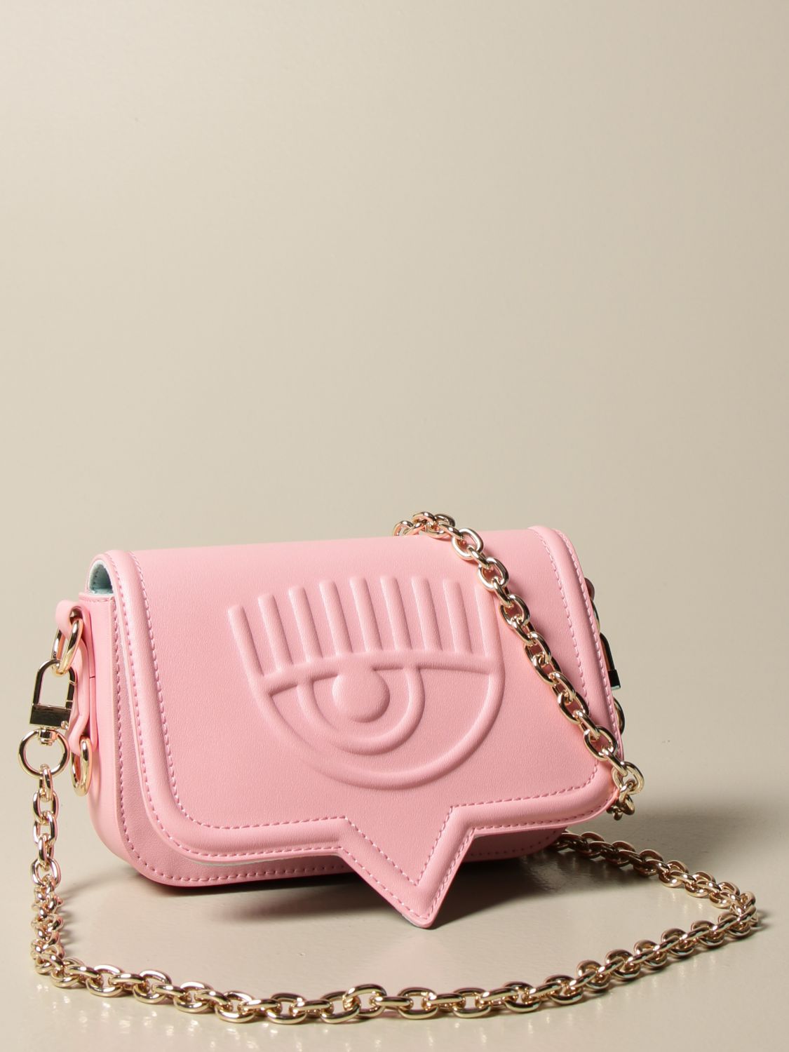 CHIARA FERRAGNI: Small Eyelike bag in synthetic leather - Pink