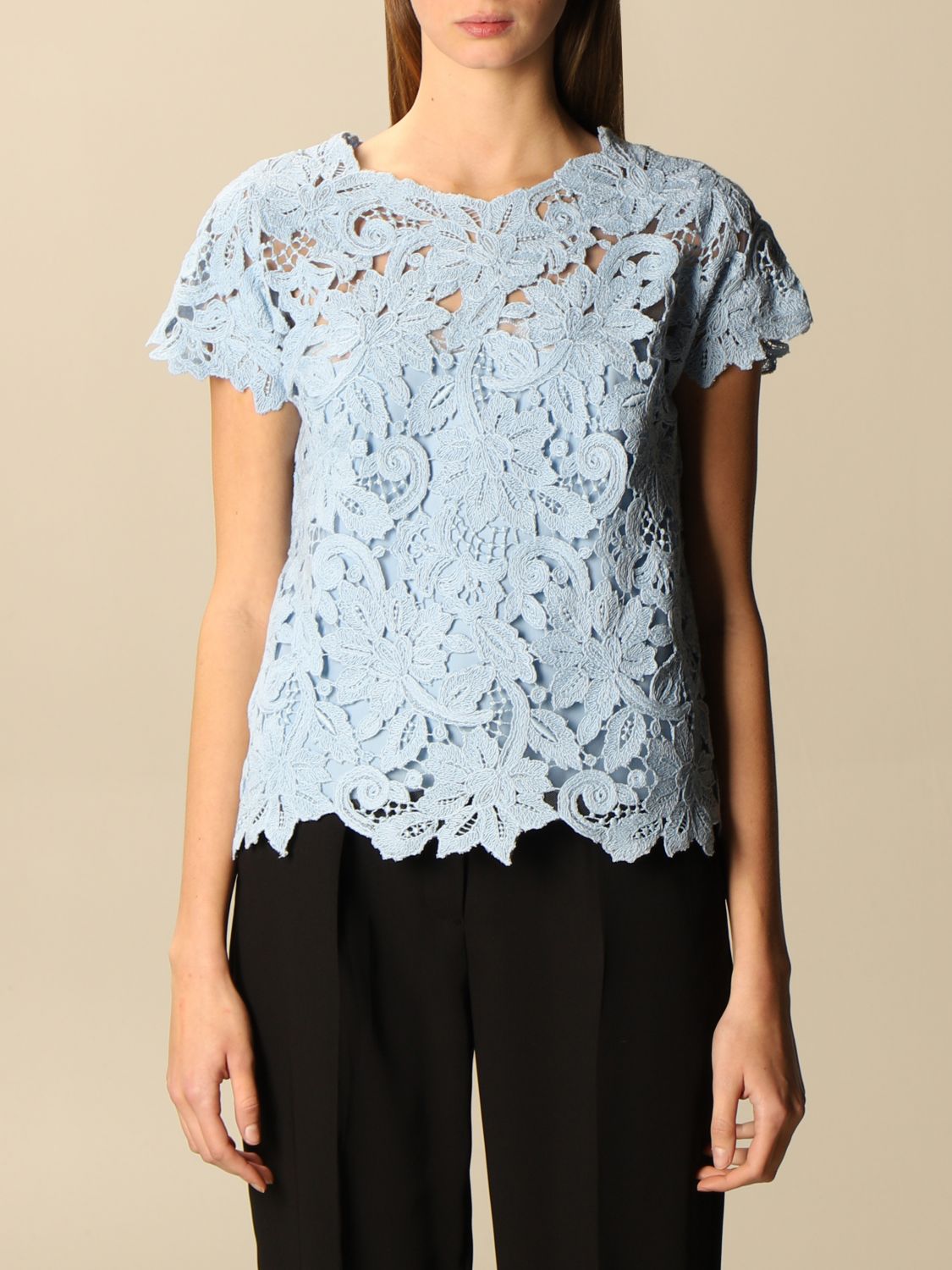 ERMANNO SCERVINO: macramé top - Dust | Ermanno Scervino top