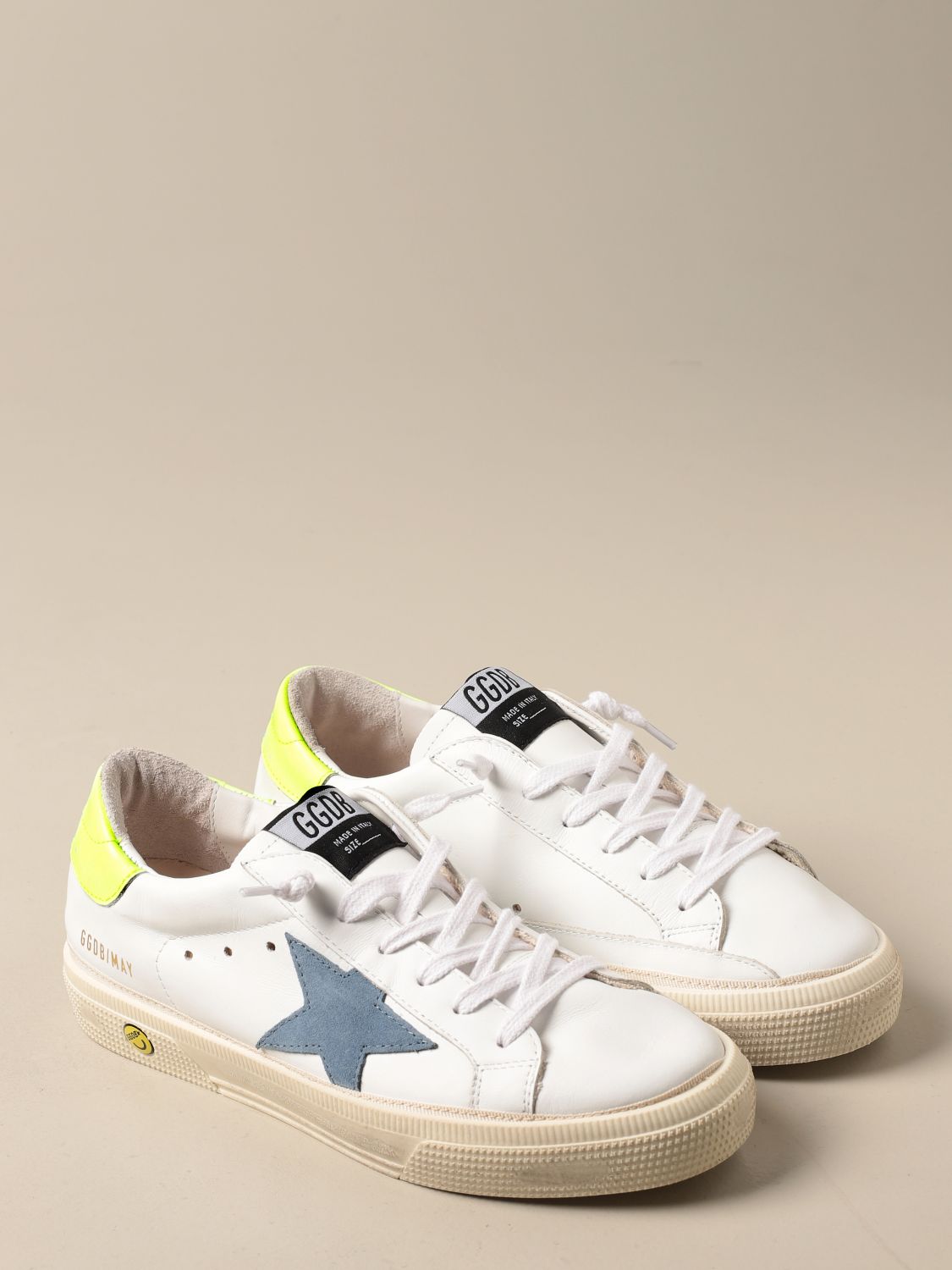 GOLDEN GOOSE: May leather sneakers | Shoes Golden Goose Kids White ...