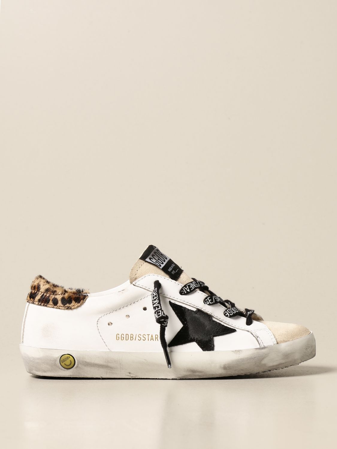GOLDEN GOOSE: Superstar classic sneakers in leather - White | Golden ...