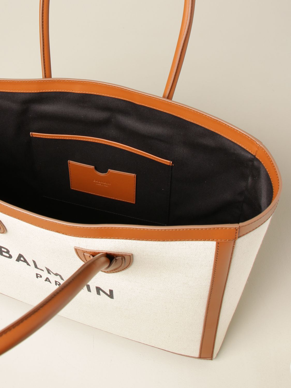 balmain canvas tote bolsa