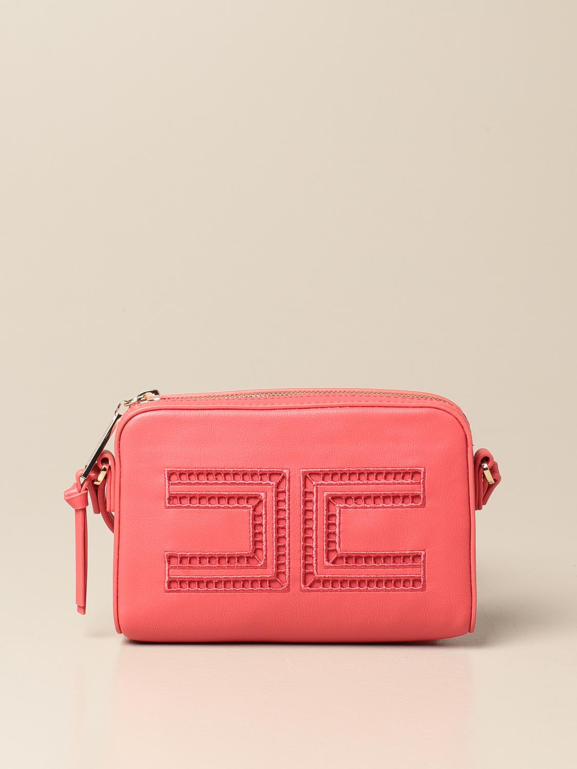 ELISABETTA FRANCHI: Borsa in pelle sintetica con logo - Amaranto | Borsa  Elisabetta Franchi EFBO46 0096 WE025 GIGLIO.COM