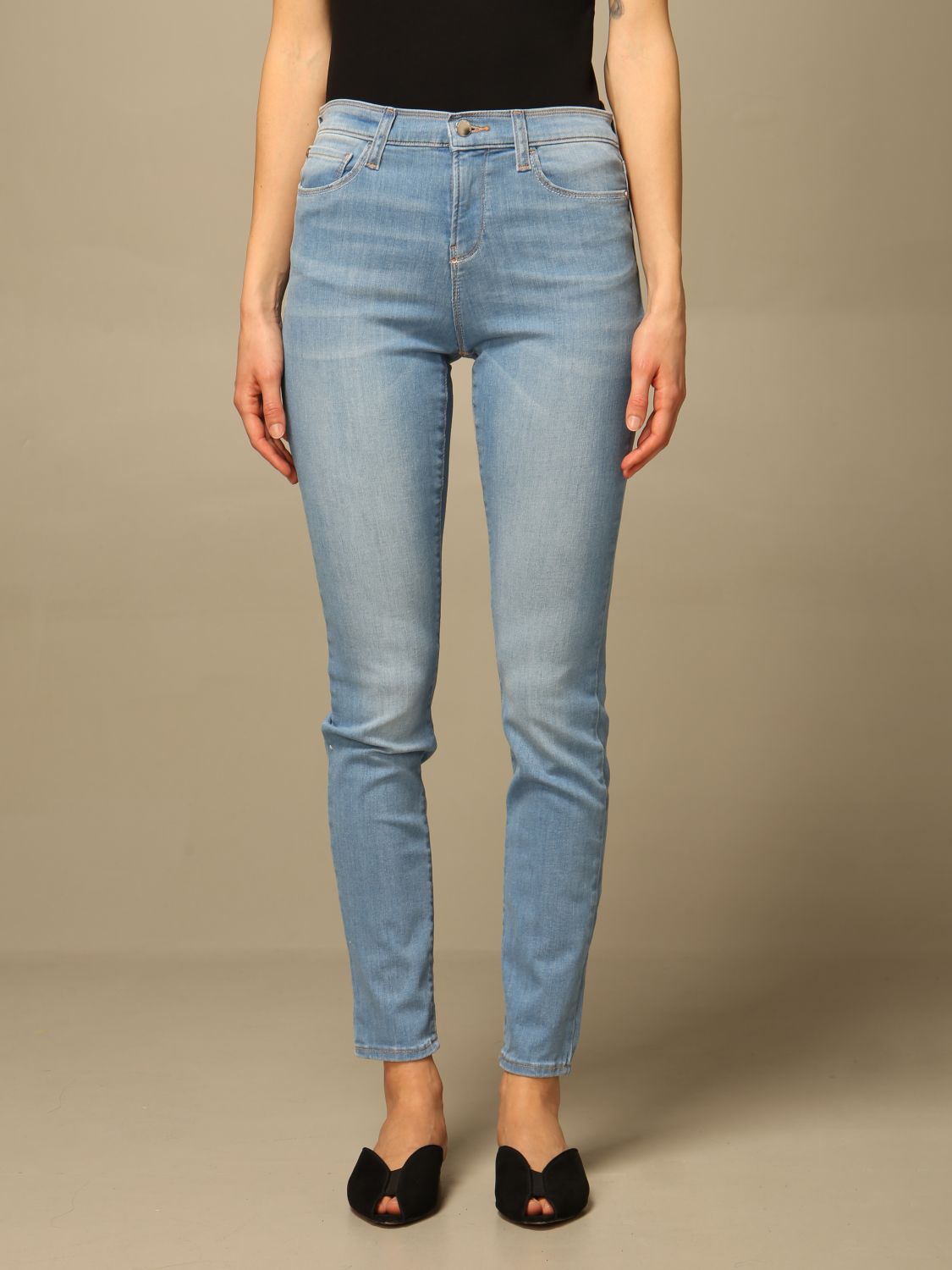 EMPORIO ARMANI: jeans in 5-pocket denim - Stone Washed | Emporio Armani ...