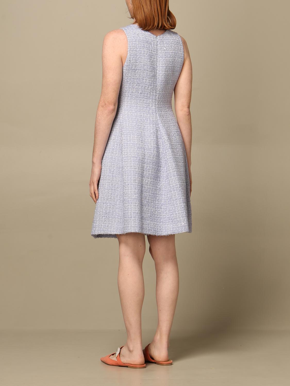 EMPORIO ARMANI: short dress in bouclé fabric | Dress Emporio Armani ...