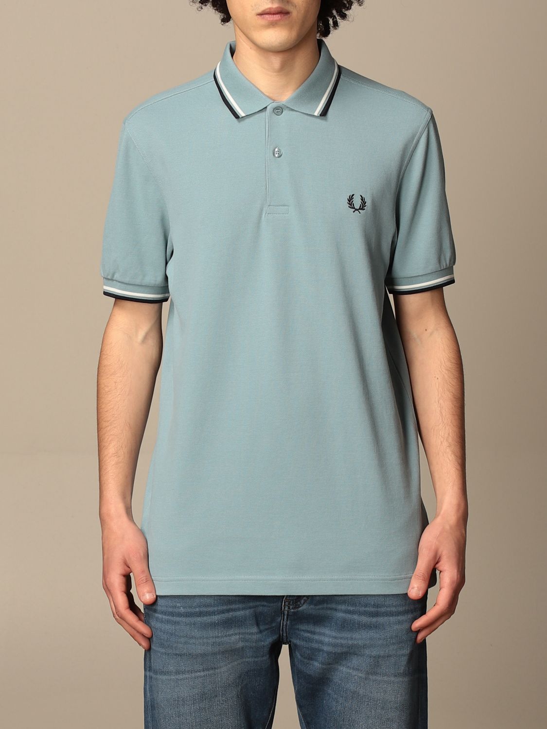FRED PERRY: Polo shirt men | Polo Shirt Fred Perry Men Gnawed Blue | Polo Shirt Fred Perry M3600 