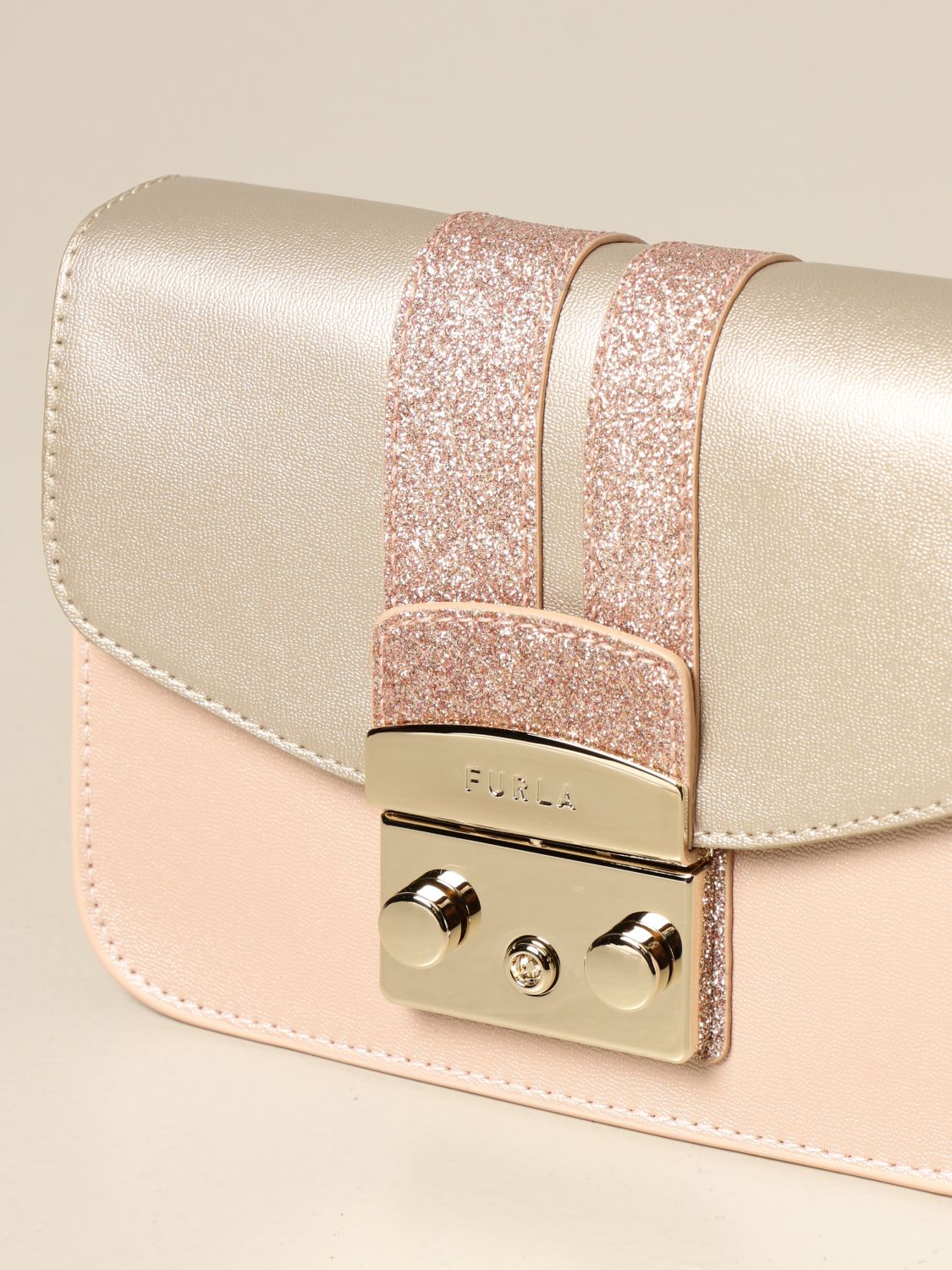 Leather crossbody bag Furla Pink in Leather - 32711885