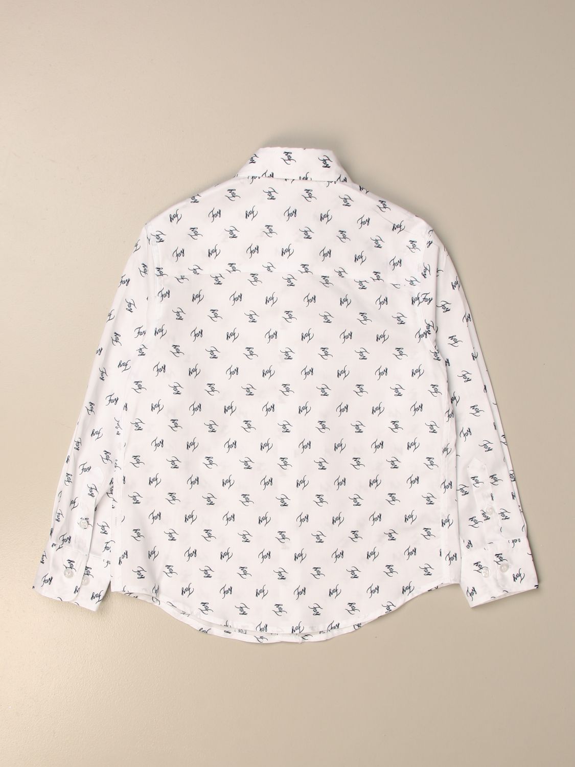 Shirt Fay: Fay cotton shirt with all over logo white 2