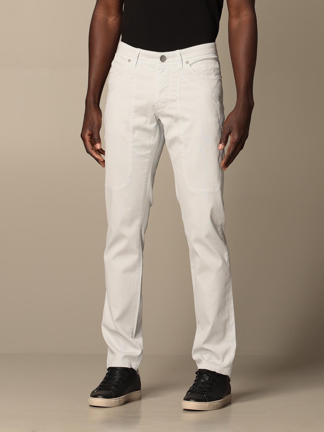 JECKERSON: Pantalone stretch con toppe - Grigio | Pantalone Jeckerson  P21C00UPA077 T012405 GIGLIO.COM