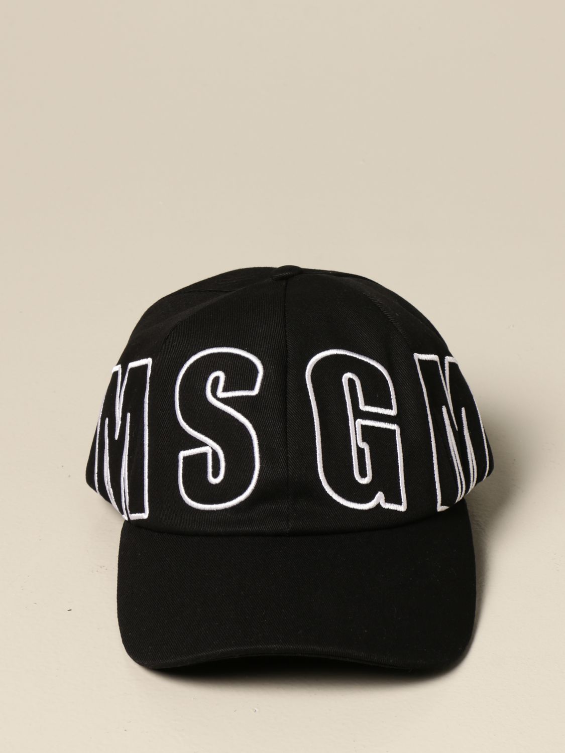 MSGM KIDS: Mgsm Kids cotton baseball cap - Black 1 | Hat Msgm Kids MS027510  110 GIGLIO.COM