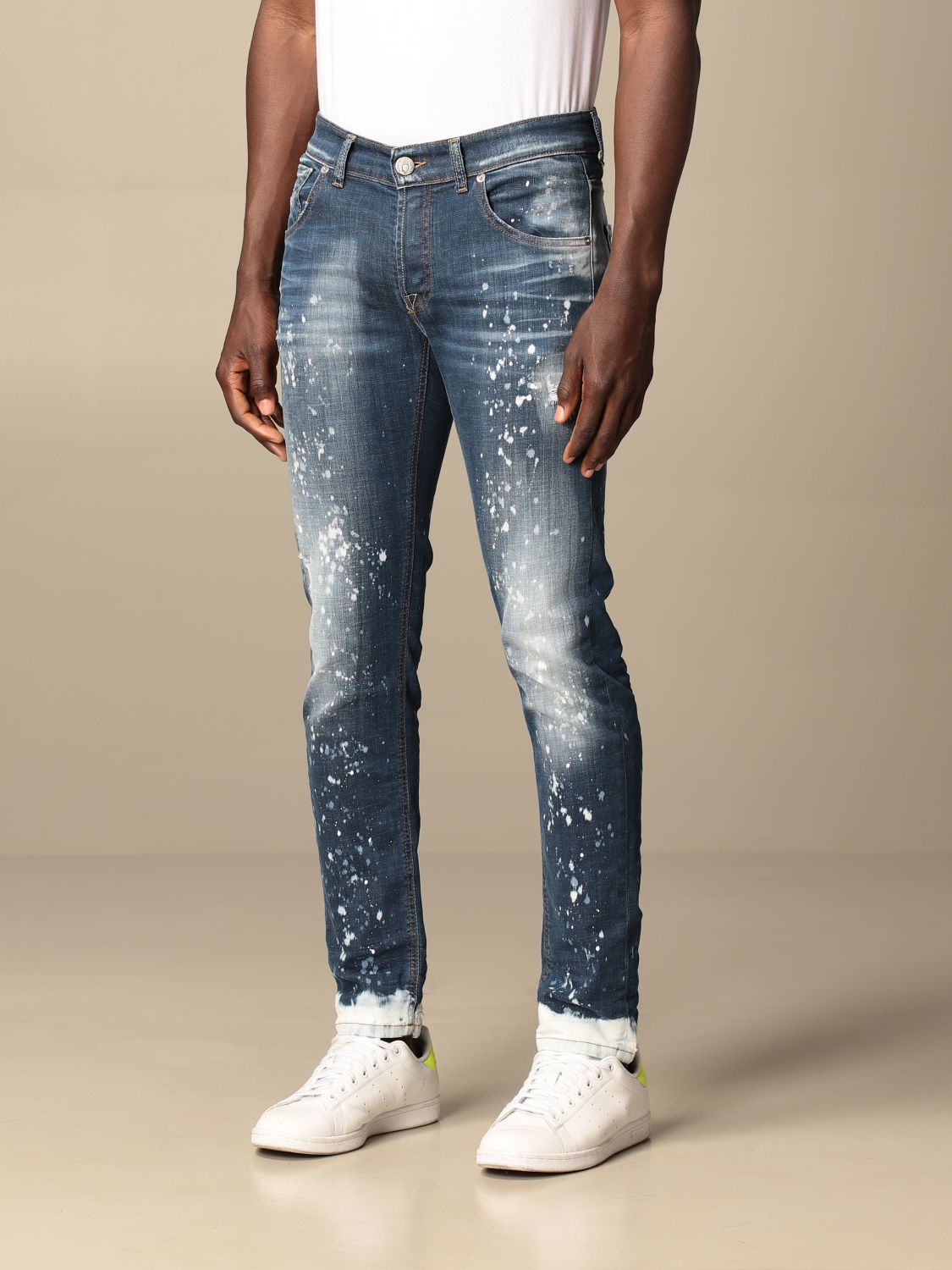PMDS: Paul jeans in used stretch denim - Denim | Jeans Pmds 03103 400 ...