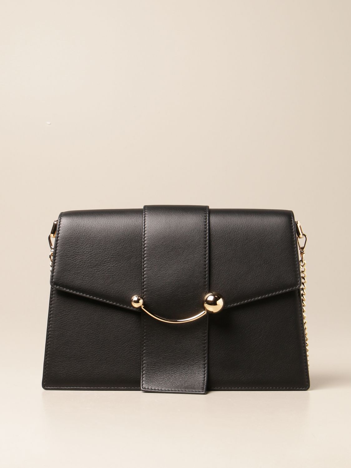 STRATHBERRY: Crescent leather bag - Black | Strathberry shoulder bag ...