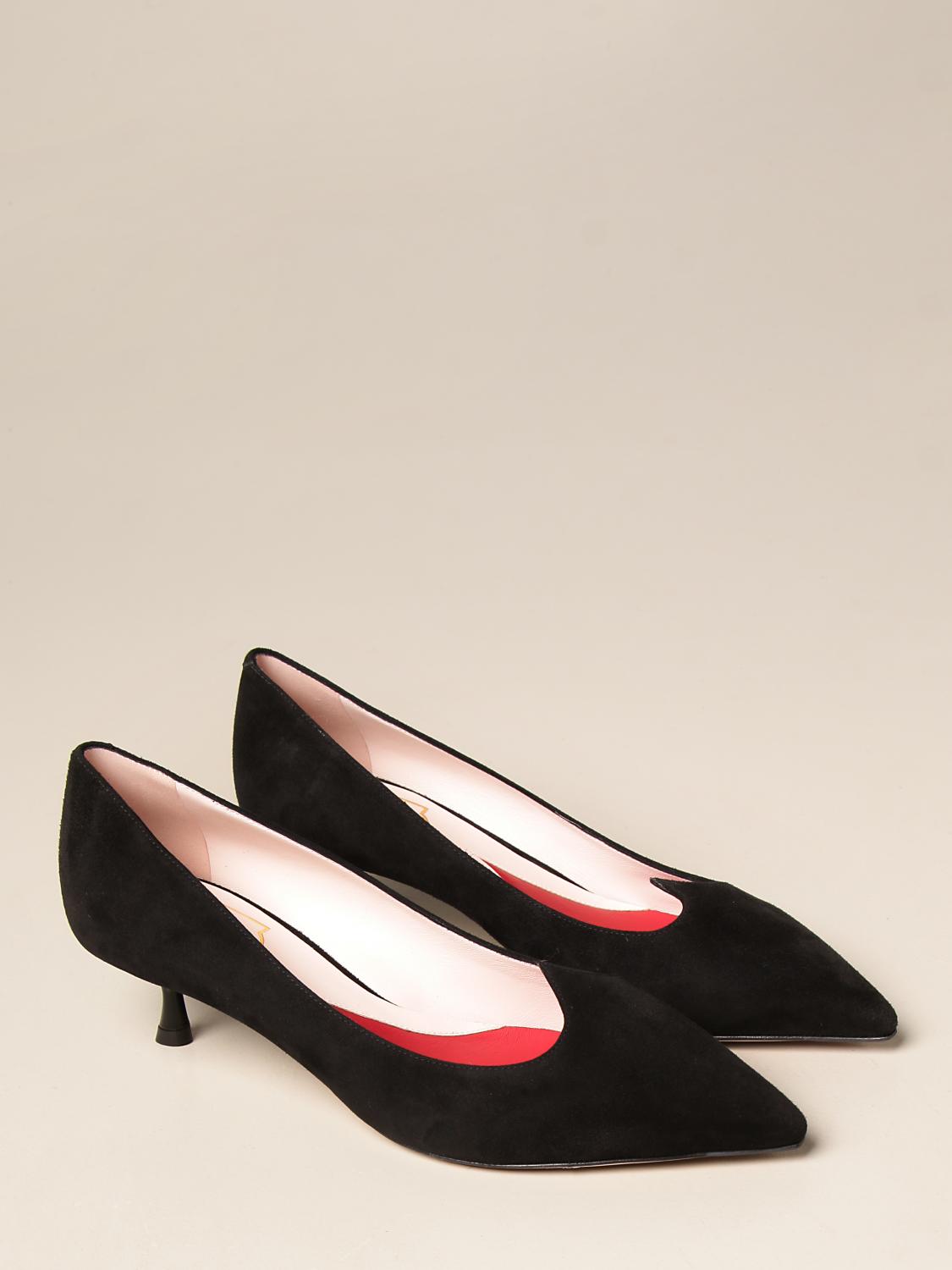 roger vivier black suede pumps