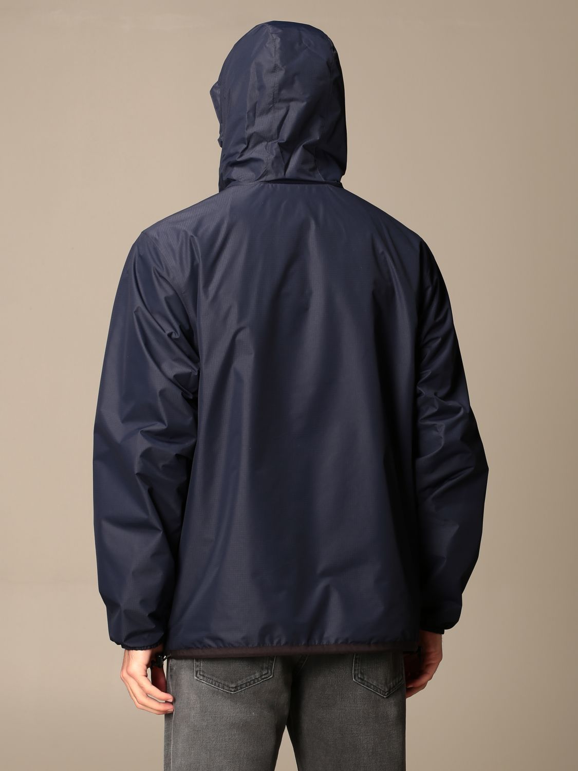 FENDI: reversible nylon jacket with FF logo | Jacket Fendi Men Blue ...