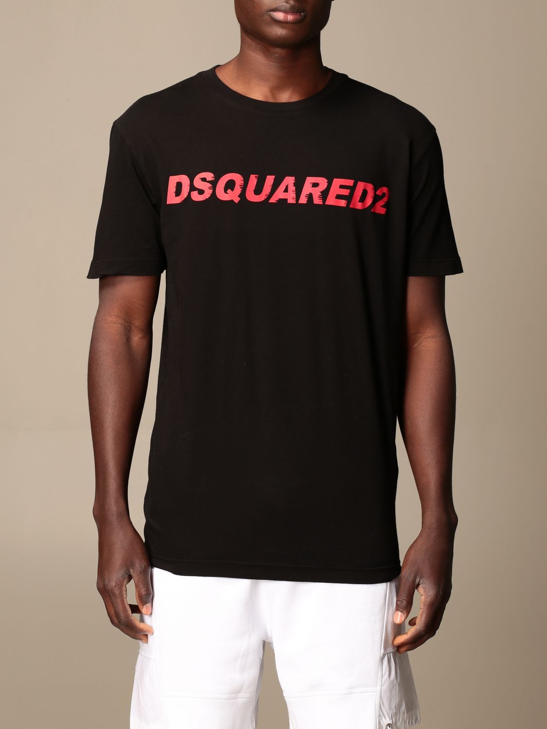 forklare Hovedløse Generel DSQUARED2: basic t-shirt with logo - Black | Dsquared2 t-shirt S74GD0835  S21600 online on GIGLIO.COM