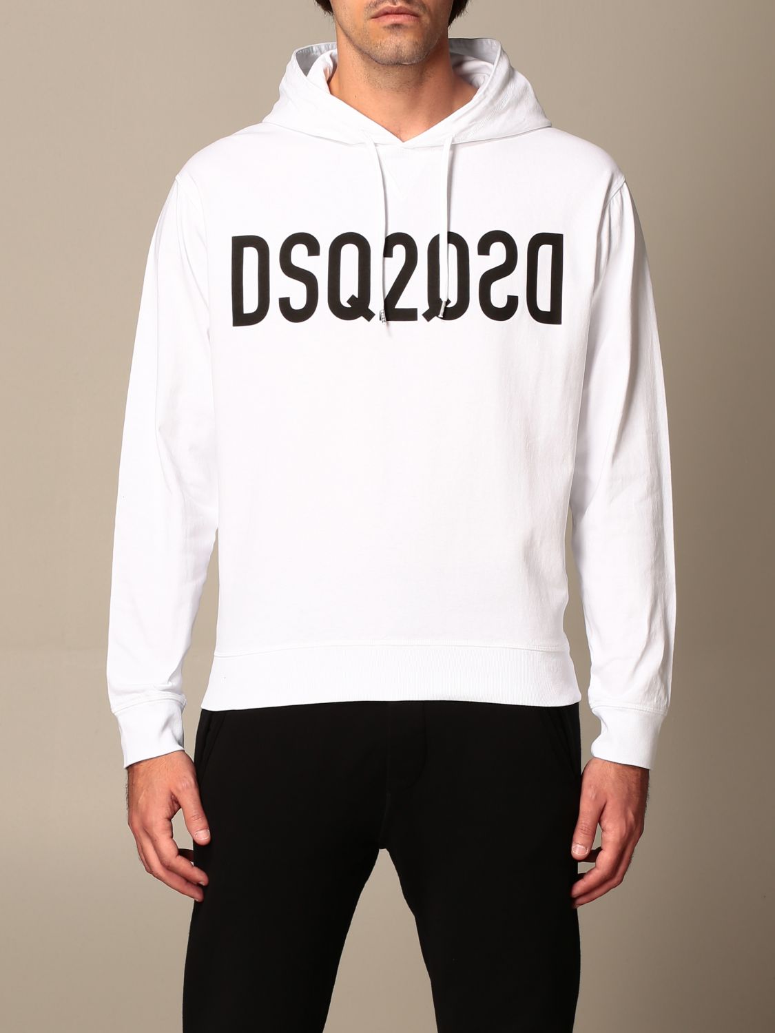 DSQUARED2: cotton sweatshirt with logo | Sweatshirt Dsquared2 Men White ...