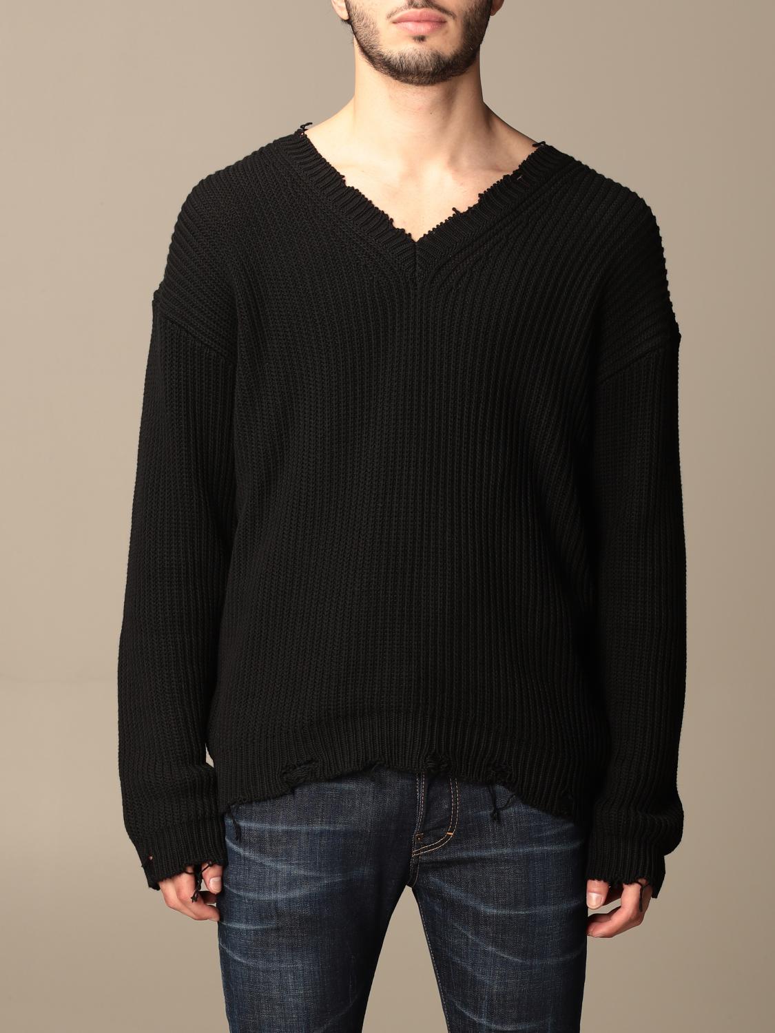 cotton v neck jumper mens