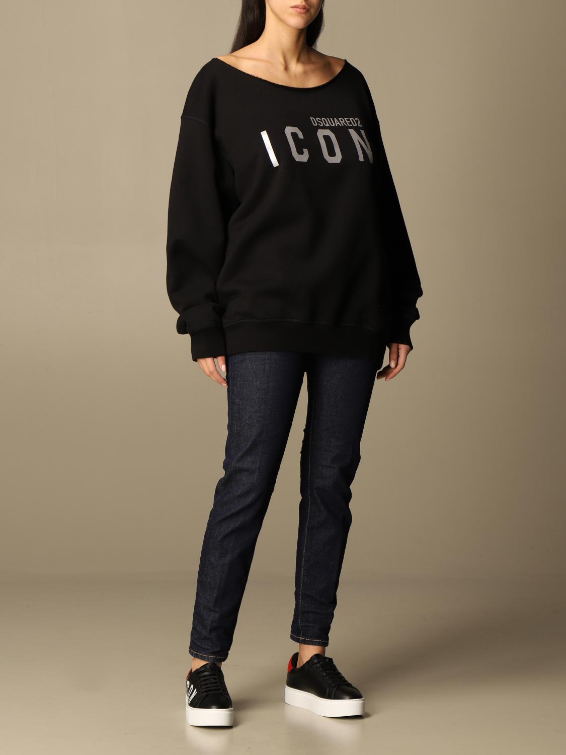 dsquared2 black icon sweatshirt