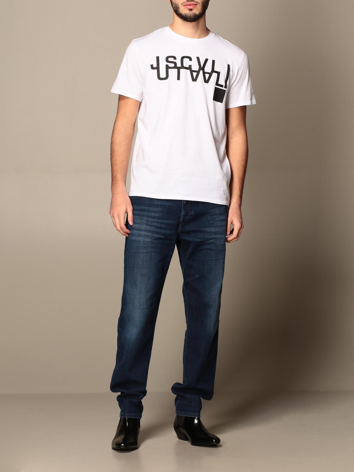 JUST CAVALLI: T-shirt with logo print 